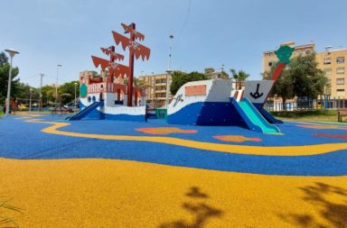 Renovacion suelo Parque Picasso de Adra