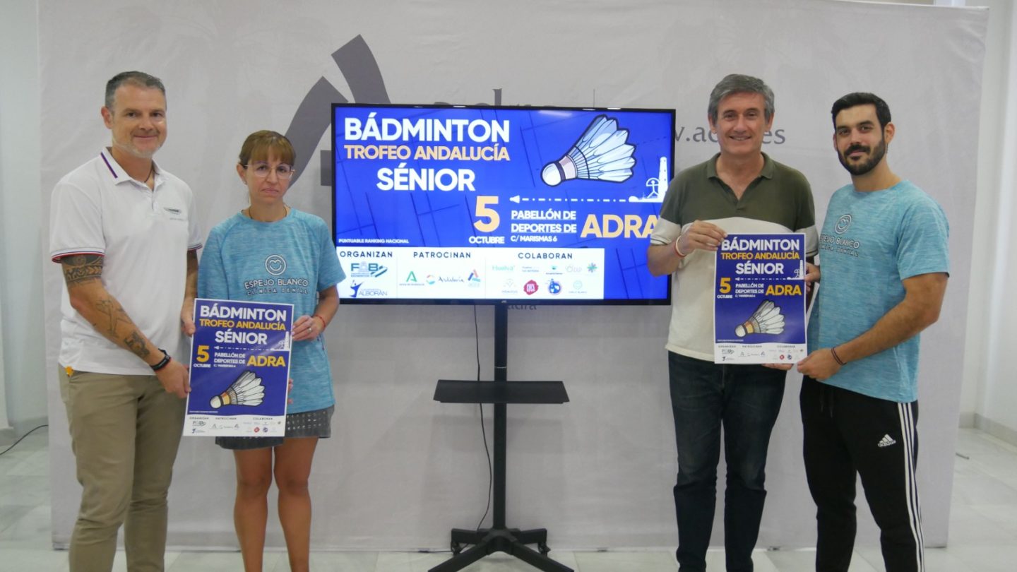 Adra, sede del Trofeo Andalucía Senior de Bádminton el 5 de octubre