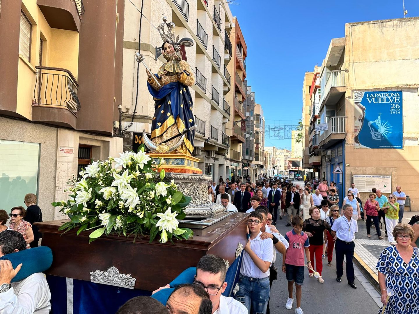 Celebrado el traslado de la Virgen del Mar a la Ermita de San Sebastián de Adra